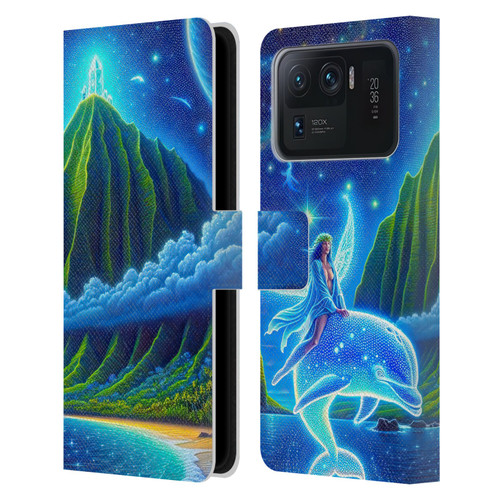 Shambhala Light Visionary Art Ethereal Graphics Dolphins In Dreams Leather Book Wallet Case Cover For Xiaomi Mi 11 Ultra