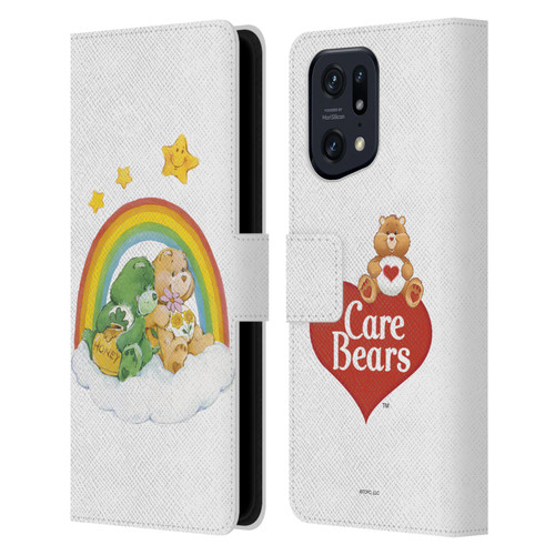 Care Bears Classic Rainbow 2 Leather Book Wallet Case Cover For OPPO Find X5 Pro