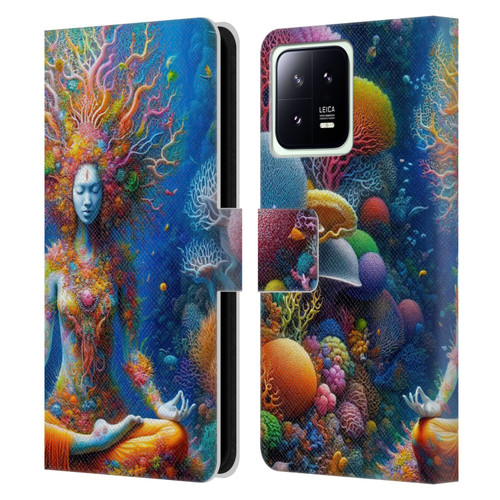 Shambhala Light Visionary Art Ethereal Graphics Colorful Coral Reef Leather Book Wallet Case Cover For Xiaomi 13 5G