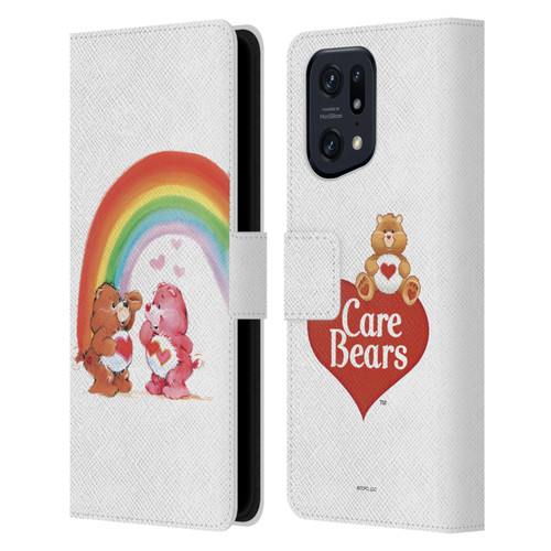 Care Bears Classic Rainbow Leather Book Wallet Case Cover For OPPO Find X5 Pro