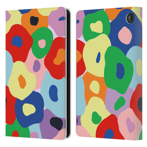 Ninola Colourful Prints Floral Leather Book Wallet Case Cover For Amazon Fire 7 2022