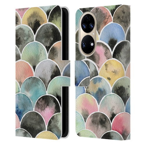 Ninola Colourful Prints Scales Leather Book Wallet Case Cover For Huawei P50
