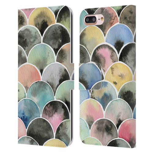 Ninola Colourful Prints Scales Leather Book Wallet Case Cover For Apple iPhone 7 Plus / iPhone 8 Plus