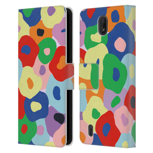 Ninola Colourful Prints Floral Leather Book Wallet Case Cover For Nokia C01 Plus/C1 2nd Edition