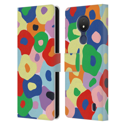 Ninola Colourful Prints Floral Leather Book Wallet Case Cover For Nokia C21