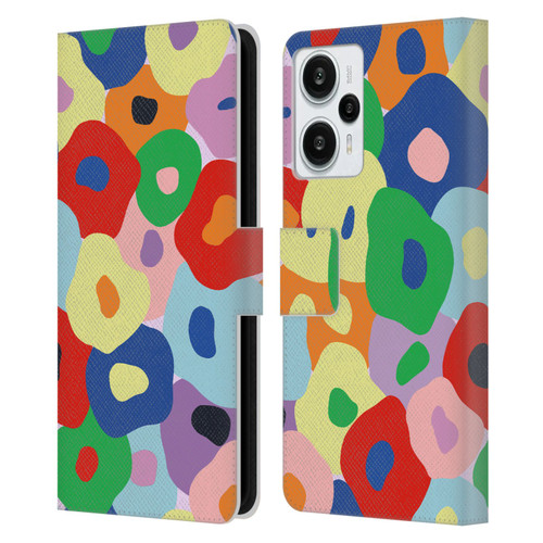 Ninola Colourful Prints Floral Leather Book Wallet Case Cover For Xiaomi Redmi Note 12T