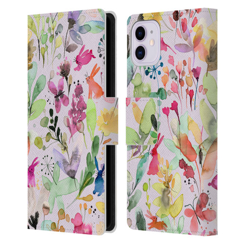 Ninola Flower Patterns Meadow Leather Book Wallet Case Cover For Apple iPhone 11