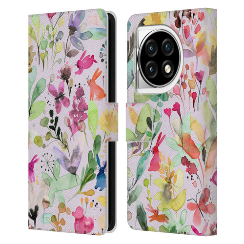 Ninola Flower Patterns Meadow Leather Book Wallet Case Cover For OPPO OnePlus Ace 3 5G