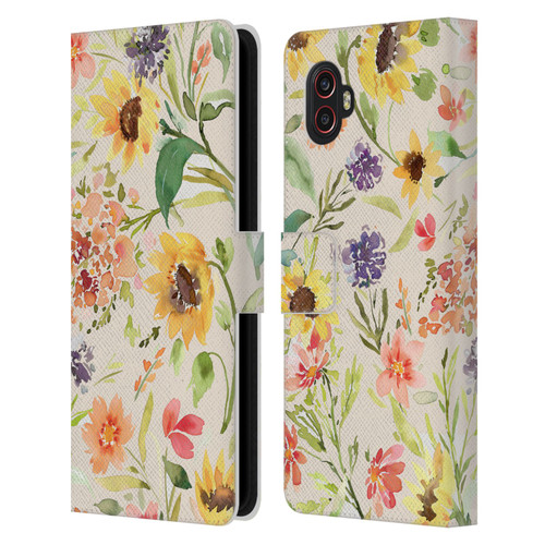 Ninola Flower Patterns Sunflower Plants Autumn Leather Book Wallet Case Cover For Samsung Galaxy Xcover6 Pro/Pro2