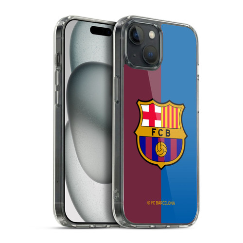 FC Barcelona 2024/25 Crest Kit Home Soft Gel Case for Apple iPhone 15 Plus & MagSafe