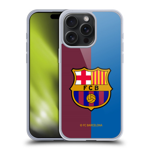 FC Barcelona 2024/25 Crest Kit Home Soft Gel Case for Apple iPhone 15 Pro Max & MagSafe