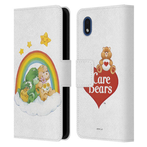 Care Bears Classic Rainbow 2 Leather Book Wallet Case Cover For Samsung Galaxy A01 Core (2020)