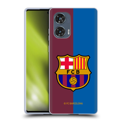 FC Barcelona 2024/25 Crest Kit Home Soft Gel Case for Motorola Edge 50 Fusion