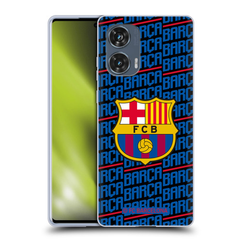 FC Barcelona Crest Patterns Barca Soft Gel Case for Motorola Edge 50 Fusion