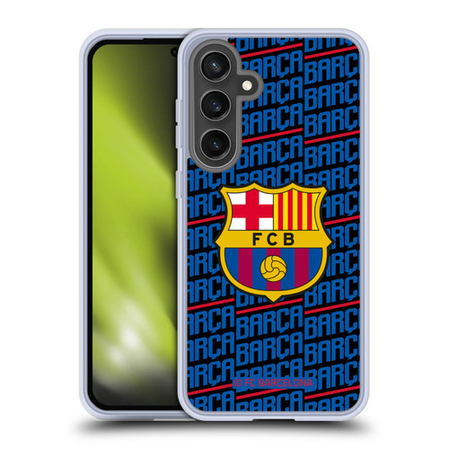 FC Barcelona Crest Patterns Barca Soft Gel Case for Samsung Galaxy S24 FE