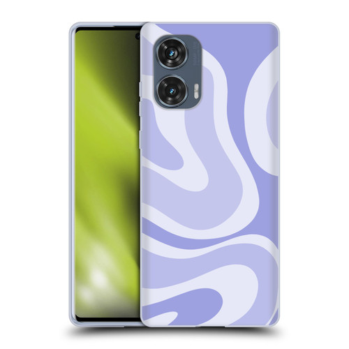 Kierkegaard Design Studio Art Modern Liquid Swirl Purple Soft Gel Case for Motorola Edge 50 Fusion