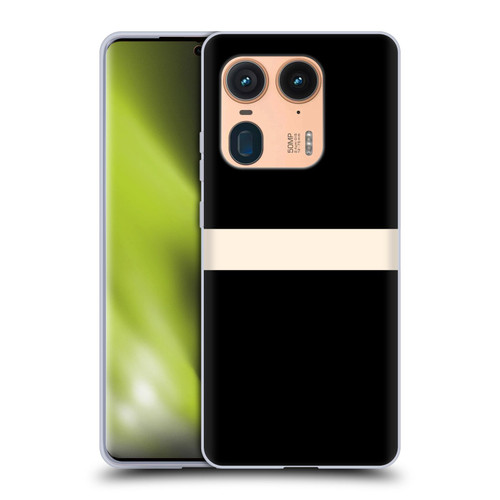 Kierkegaard Design Studio Art Stripe Minimalist Black Cream Soft Gel Case for Motorola Edge 50 Ultra/X50 Ultra