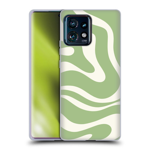 Kierkegaard Design Studio Art Modern Liquid Swirl in Sage Soft Gel Case for Motorola Edge Plus 2023