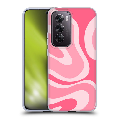 Kierkegaard Design Studio Art Modern Liquid Swirl Candy Pink Soft Gel Case for OPPO Reno12 Pro 5G