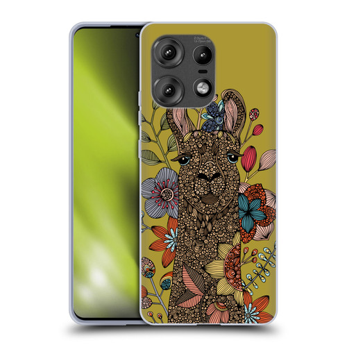 Valentina Animals And Floral Llama Soft Gel Case for Motorola Edge 50 Pro