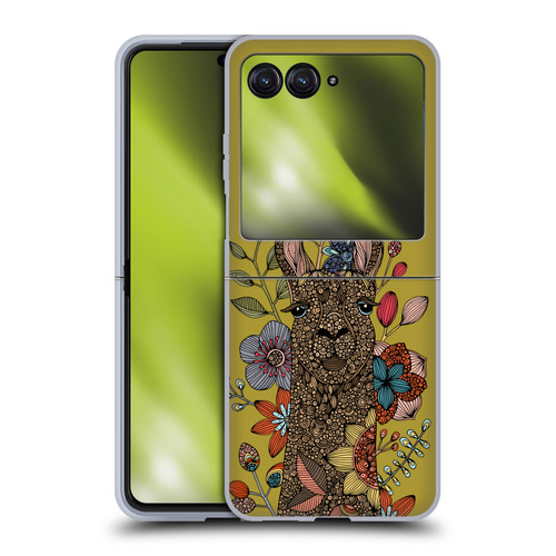 Valentina Animals And Floral Llama Soft Gel Case for Motorola Razr 40 Ultra / Razr+ 2023