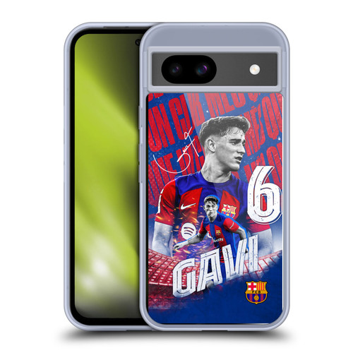 FC Barcelona 2023/24 First Team Gavi Soft Gel Case for Google Pixel 8a