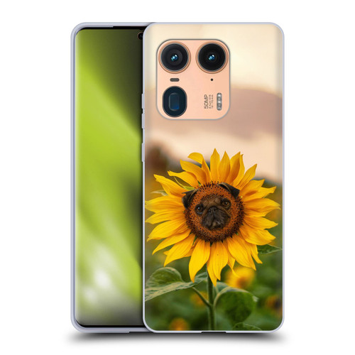 Pixelmated Animals Surreal Pets Pugflower Soft Gel Case for Motorola Edge 50 Ultra/X50 Ultra