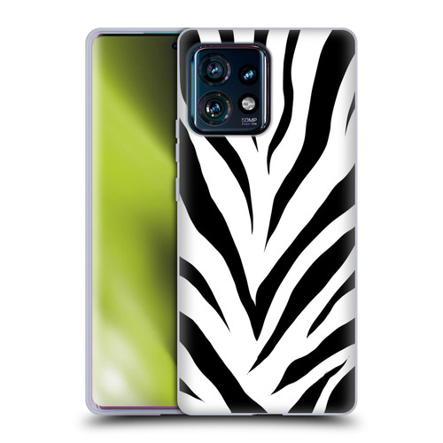 Grace Illustration Animal Prints Zebra Soft Gel Case for Motorola Edge Plus 2023