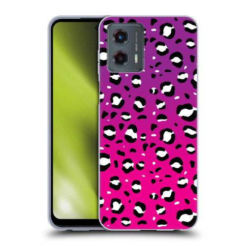 Grace Illustration Animal Prints Pink Leopard Soft Gel Case for Motorola Moto G (2023)