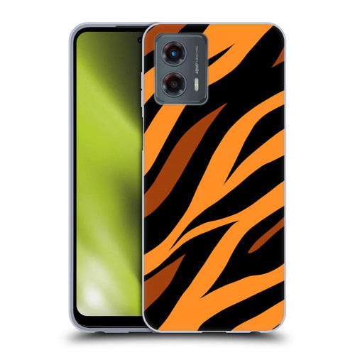 Grace Illustration Animal Prints Tiger Soft Gel Case for Motorola Moto G (2023)