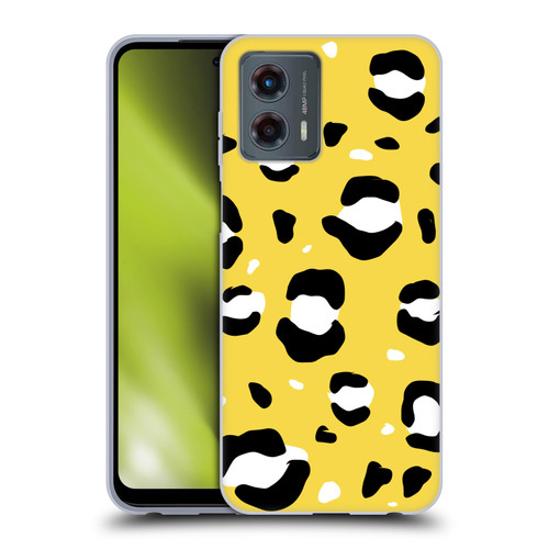 Grace Illustration Animal Prints Yellow Leopard Soft Gel Case for Motorola Moto G (2023)