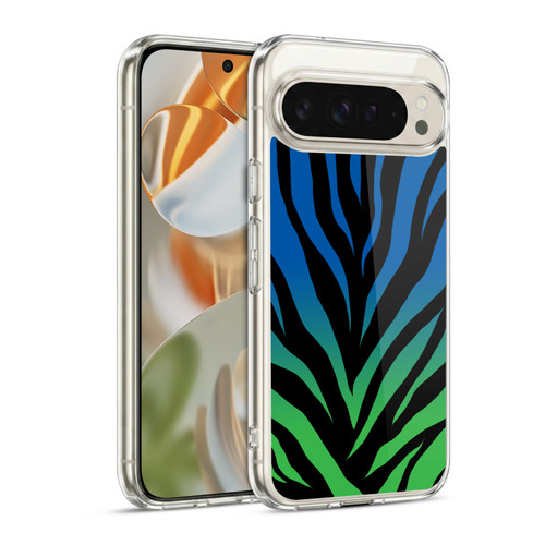 Grace Illustration Animal Prints Ombré Zebra Soft Gel Case for Google Pixel 9 / Pixel 9 Pro