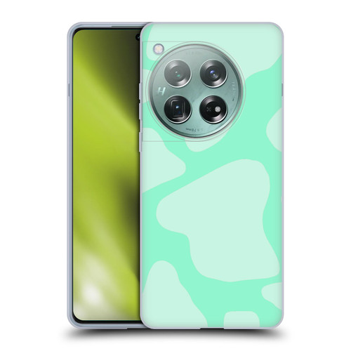 Grace Illustration Cow Prints Mint Green Soft Gel Case for OnePlus 12