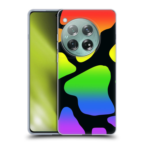 Grace Illustration Cow Prints Rainbow Soft Gel Case for OnePlus 12