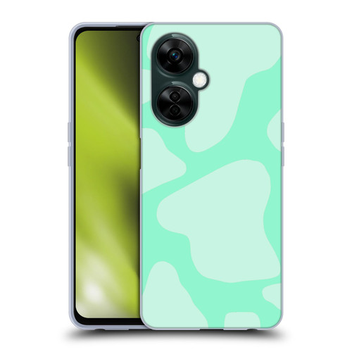 Grace Illustration Cow Prints Mint Green Soft Gel Case for OnePlus Nord N30
