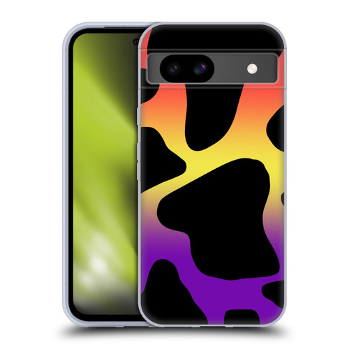 Grace Illustration Cow Prints Sunset Soft Gel Case for Google Pixel 8a