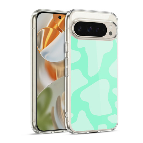 Grace Illustration Cow Prints Mint Green Soft Gel Case for Google Pixel 9 / Pixel 9 Pro