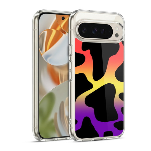 Grace Illustration Cow Prints Sunset Soft Gel Case for Google Pixel 9 / Pixel 9 Pro