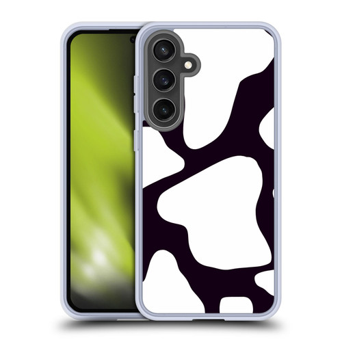 Grace Illustration Cow Prints Black And White Soft Gel Case for Samsung Galaxy S24 FE