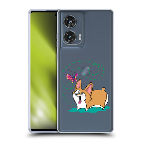 Grace Illustration Dogs Corgi Soft Gel Case for Motorola Edge 50 Fusion