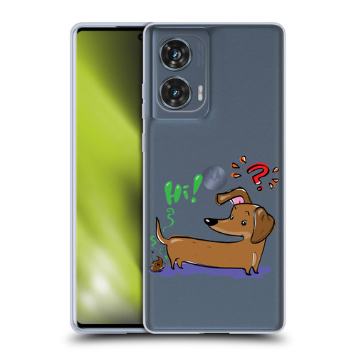 Grace Illustration Dogs Dachshund Soft Gel Case for Motorola Edge 50 Fusion
