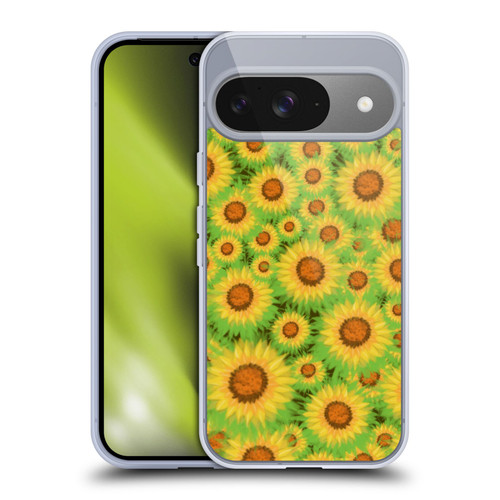 Grace Illustration Lovely Floral Sunflower Soft Gel Case for Google Pixel 9 / Pixel 9 Pro