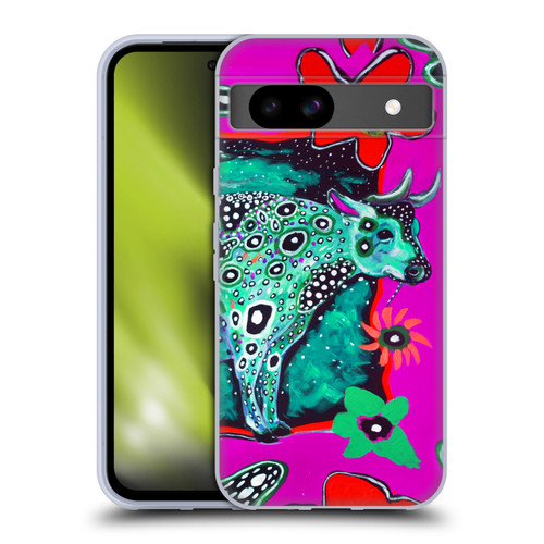 Mad Dog Art Gallery Animals Cosmic Cow Soft Gel Case for Google Pixel 8a