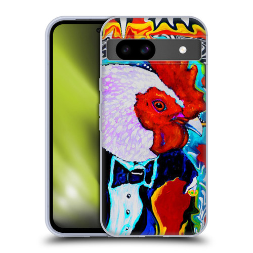 Mad Dog Art Gallery Animals Rooster Soft Gel Case for Google Pixel 8a