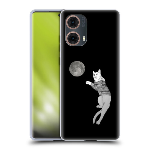 Barruf Animals Cat-ch The Moon Soft Gel Case for Motorola Moto G85