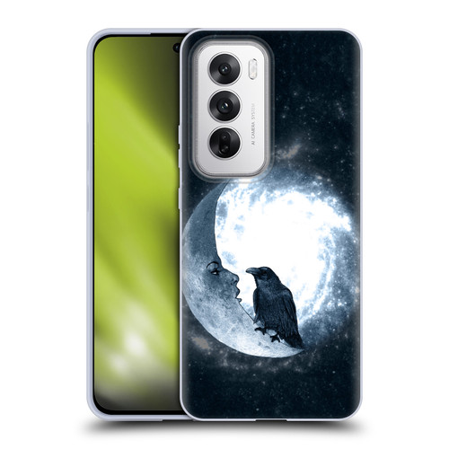 Barruf Animals Crow and Its Moon Soft Gel Case for OPPO Reno12 5G