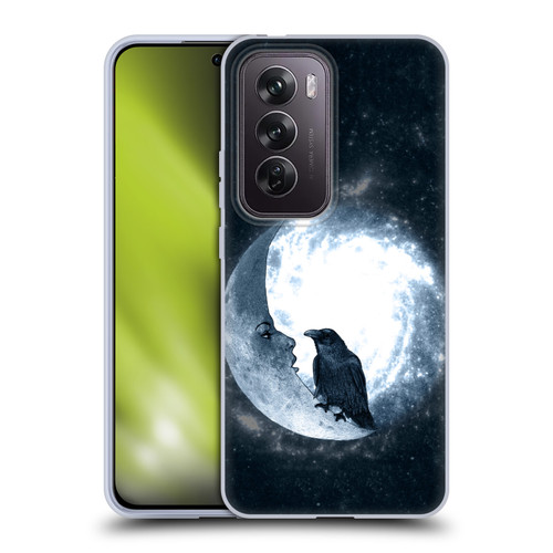 Barruf Animals Crow and Its Moon Soft Gel Case for OPPO Reno12 Pro 5G