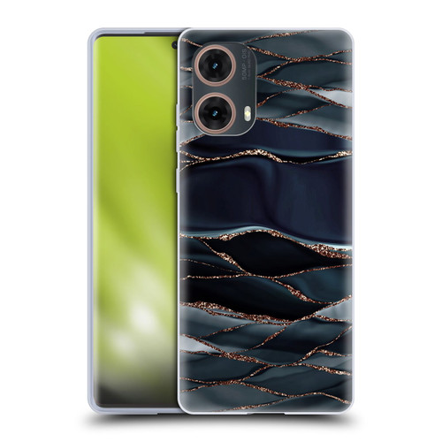 UtArt Dark Night Marble Waves Soft Gel Case for Motorola Moto G85