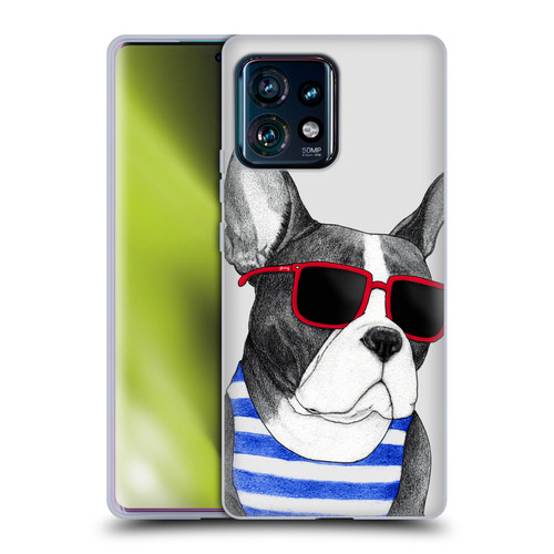 Barruf Dogs Frenchie Summer Style Soft Gel Case for Motorola Edge Plus 2023