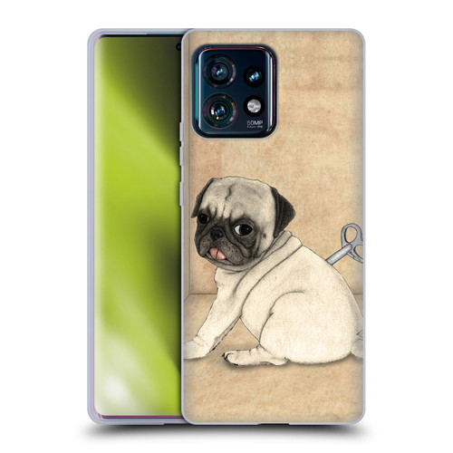 Barruf Dogs Pug Toy Soft Gel Case for Motorola Edge Plus 2023